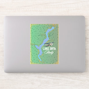 Sticker Plan du lac d'Orta Italie