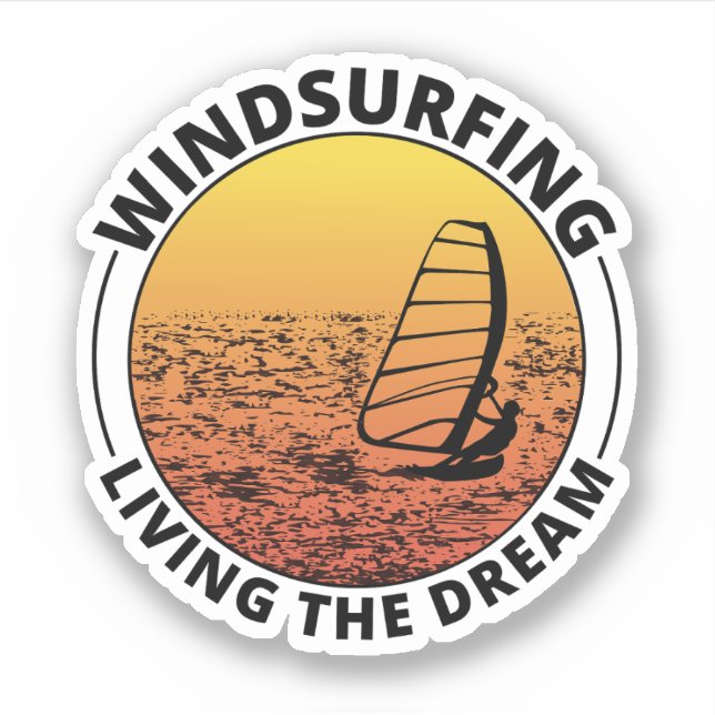 Sticker Planche à voile Surf Vent Sports nautiques Planche (Devant)