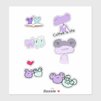 Sticker Planche d'autocollants de la grenouille Girlie