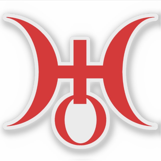Sticker Planet Uranus Symbol (red) (Devant)