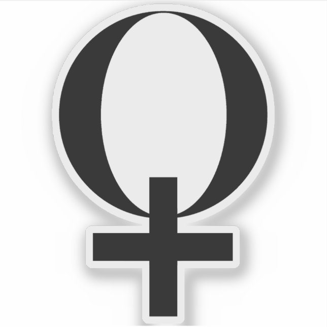 Sticker Planet Venus Symbol (black) (Devant)