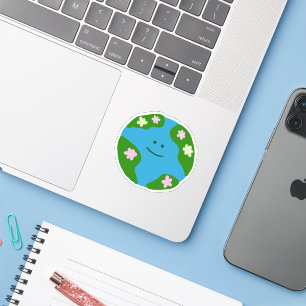 Sticker Planète souriante Terre