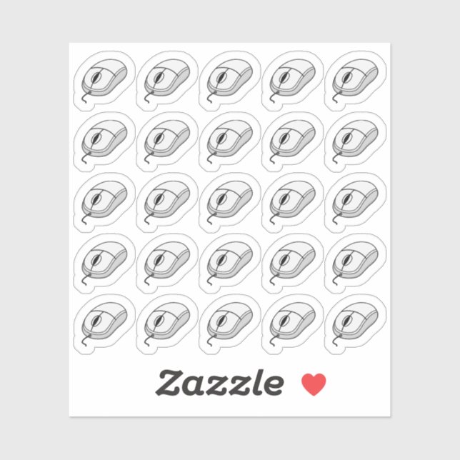 Sticker Planificateur Bujo fonctionnel de souris d'ordinat (Feuille)
