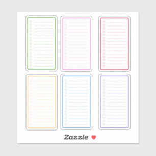 Sticker Planificateur de liste de contrôle colorée