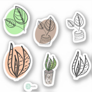 Sticker Planificateur de mélange de plantes botaniques d'i