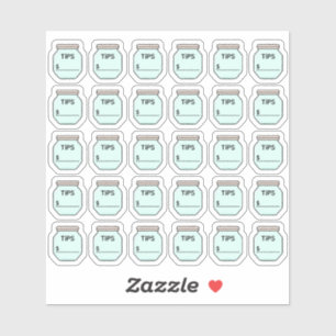 Sticker Planificateur de suivi d'argent de pourboire