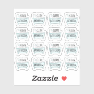 Sticker Planificateur de tâches de nettoyage de baignoire