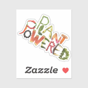 Sticker Plante Powered - Vegan Lifestyle - Manger sainemen