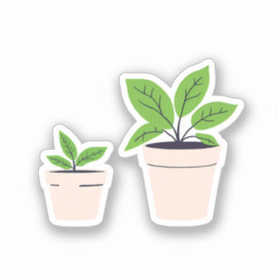 Sticker Plantes en Pot