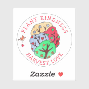 Sticker Plantez de la gentillesse récoltez de l'amour arbr