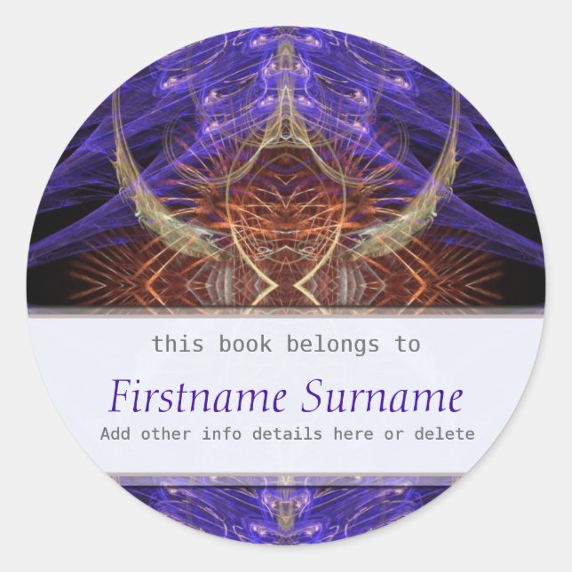 Sticker plaque d'art fractal Earth Feathal (Devant)