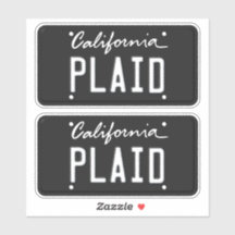 Plaque de licence Plaqué Californie