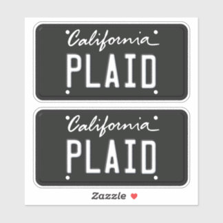 Sticker Plaque de licence Plaqué Californie