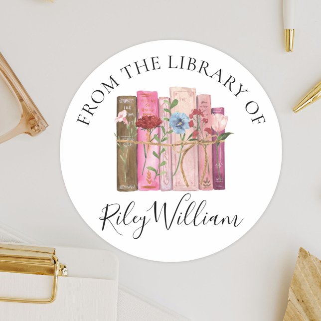 Sticker plaque de livre d'aquarelle (Close up)