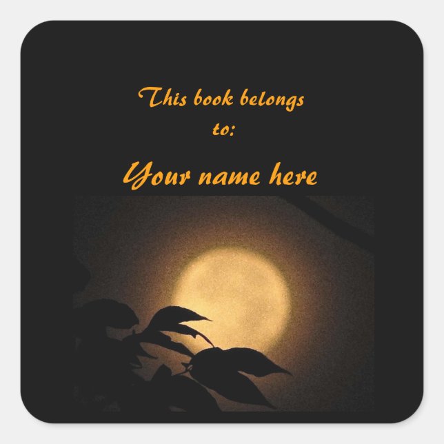 Sticker plaque de lune d'automne (Devant)