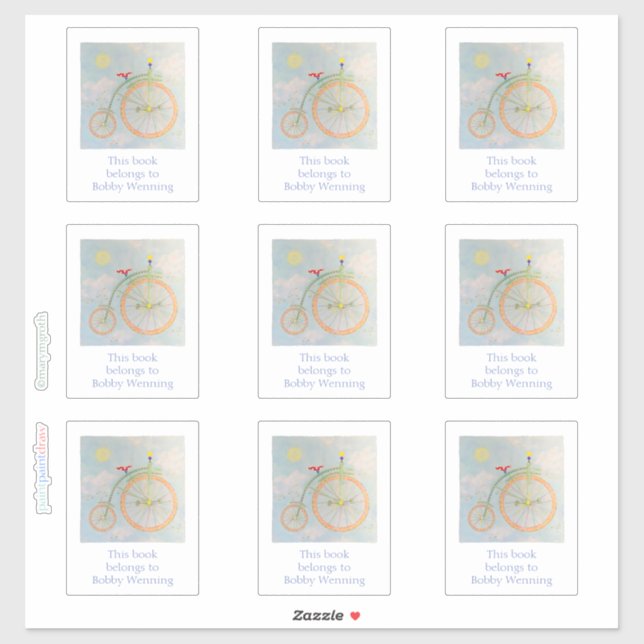 Sticker plaque de vélo de cirque (Feuille)