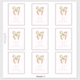 Sticker Plaque papillon rose