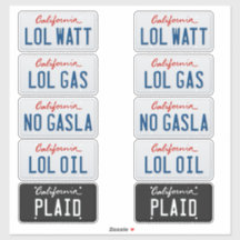 Plates-formes de licence California Set