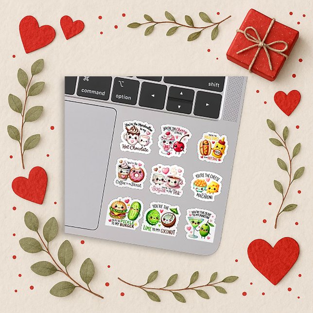 Sticker Playful Pastel Food Pun Couple Art (Créateur téléchargé)