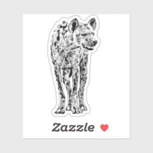 Sticker Plein chiffre repéré d'hyène