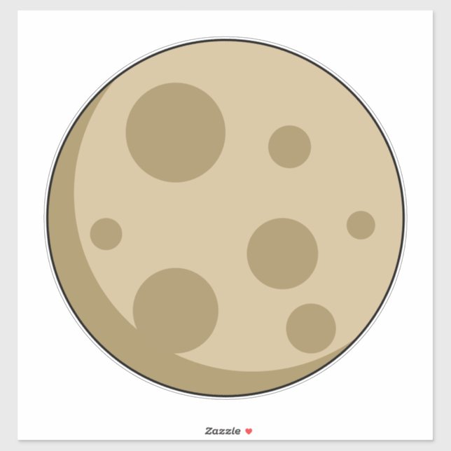 Sticker Pleine lune (Feuille)