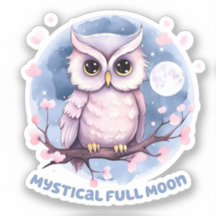 Sticker Pleine lune Mystique - Pastel Purple Night Sky - H
