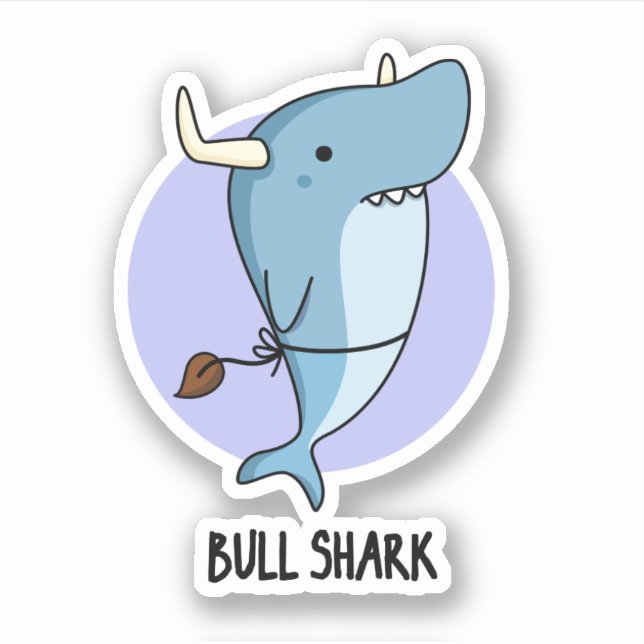 Sticker Plonge de requin animal amusant (Devant)
