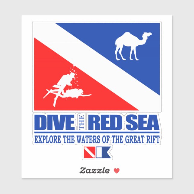 Sticker Plonger dans la mer Rouge (sq) (Feuille)