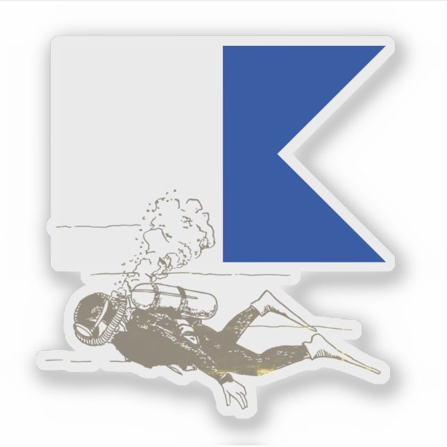 Sticker Plongeur en bas (Devant)