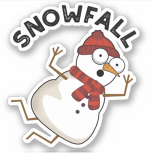 Sticker Plume de neige amusante Plume de neige
