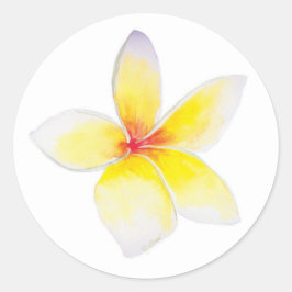 Sticker Plumeria Jaune