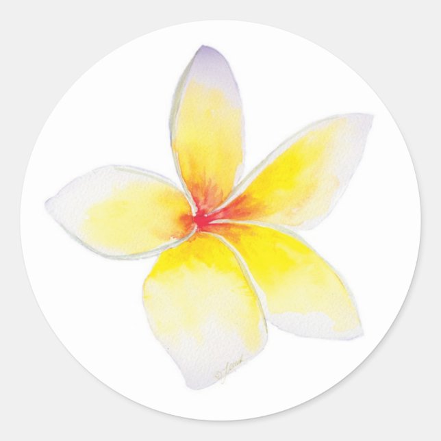 Sticker Plumeria Jaune (Devant)