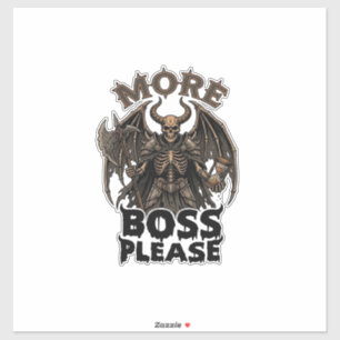 Sticker Plus de Boss S'il Vous Plaît Halloween Démon Squel