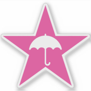 Sticker Pluviophile étoile (rose)