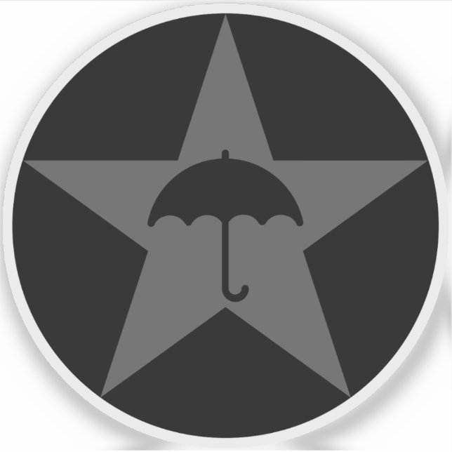 Sticker Pluviophile Star v2 (gris) (Devant)