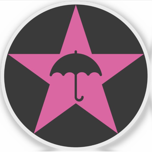 Sticker Pluviophile Star v2 (rose) (Devant)