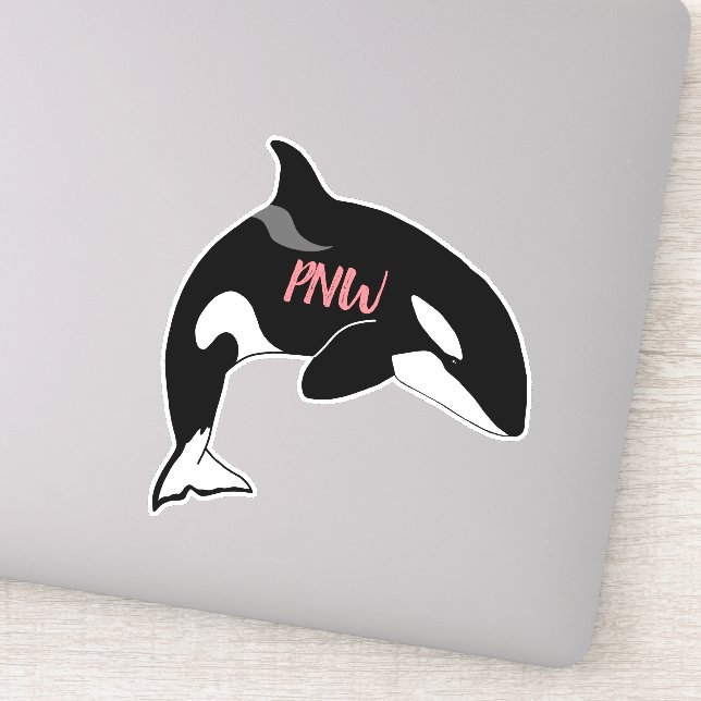 Sticker PNW Pacific Northwest Killer Whale Orca (Détail)