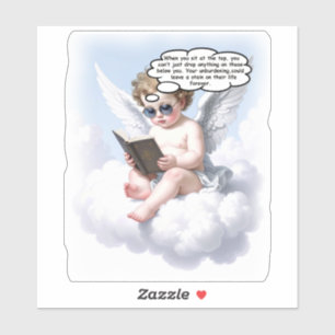 Sticker poétique de sagesse Cherub