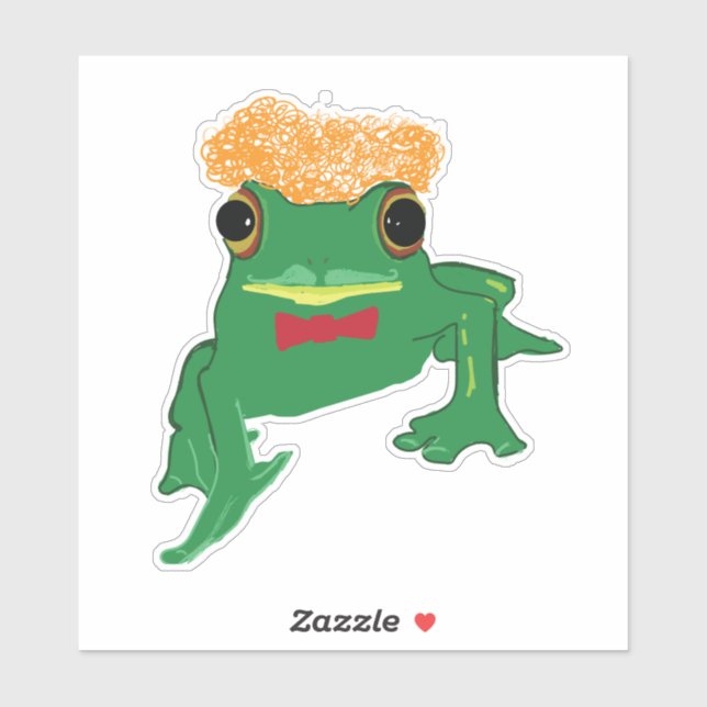 Sticker Poils de moustaches de grenouille verte (Feuille)