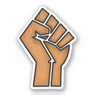 Sticker poing de fierté noire unité histoire unité Africai