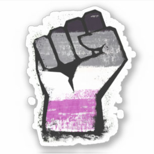 Sticker Poing de protestation asexué