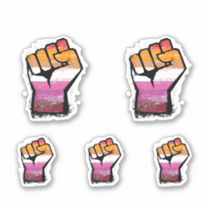 Sticker Poing de protestation lesbienne