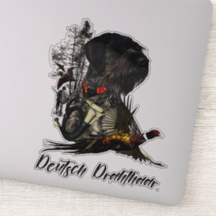 Sticker Pointeur À poils durs allemand