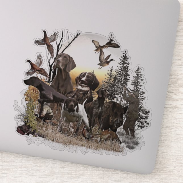 Sticker pointeur allemand (Détail)