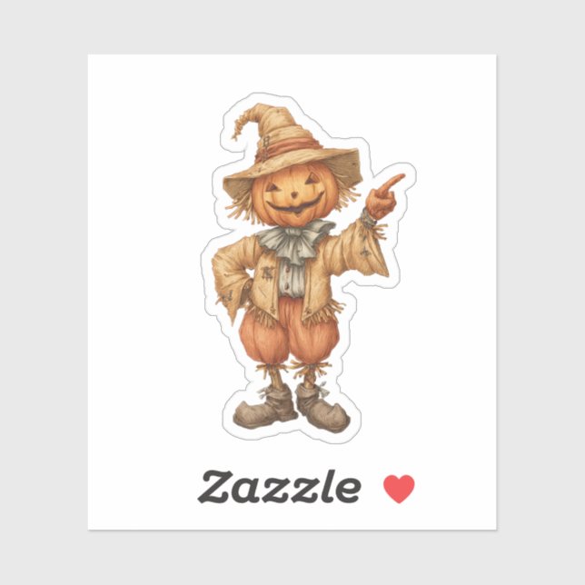 Sticker Pointing Scarecrow  (Feuille)