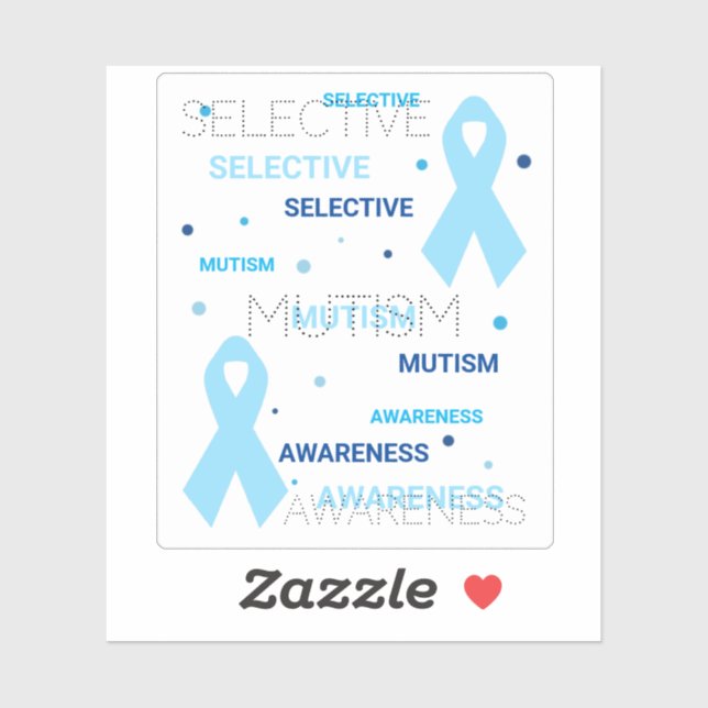Sticker Points de mutisme sélectif (Feuille)