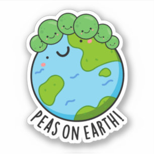 Sticker Pois Sur Terre Fantaisie Veggie Pun de Paix