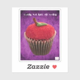 Sticker Poison Apple Cupcake Déplaisant