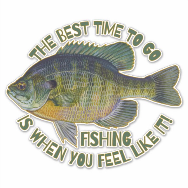 Sticker Poisson Blue Gill | Citations de pêche | FÊTE DES  (Devant)