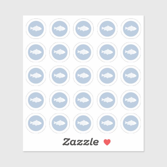 Sticker poisson de choix de repas (Feuille)